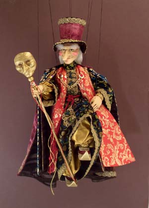 Large Venetian Carnival Magician Marionette