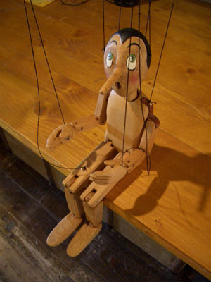 Large Pinocchio Nudo Marionette