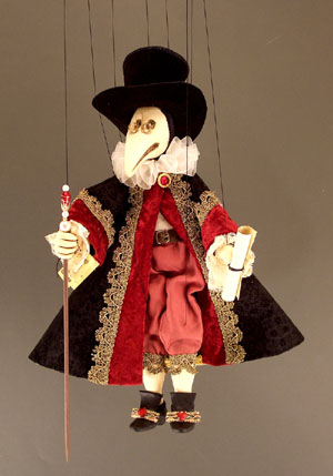 Small Venetian Plague Doctor Marionette